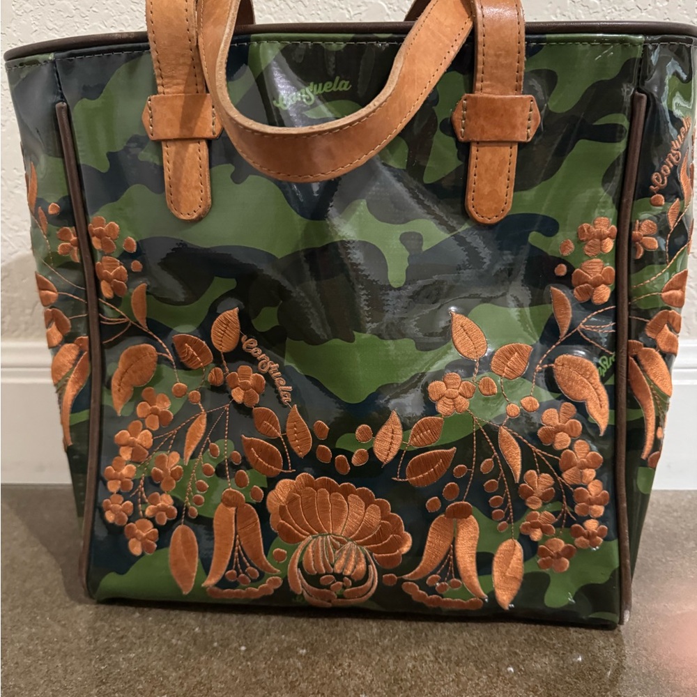 Consuela Green and Brown Nature-Inspired Tote Bag